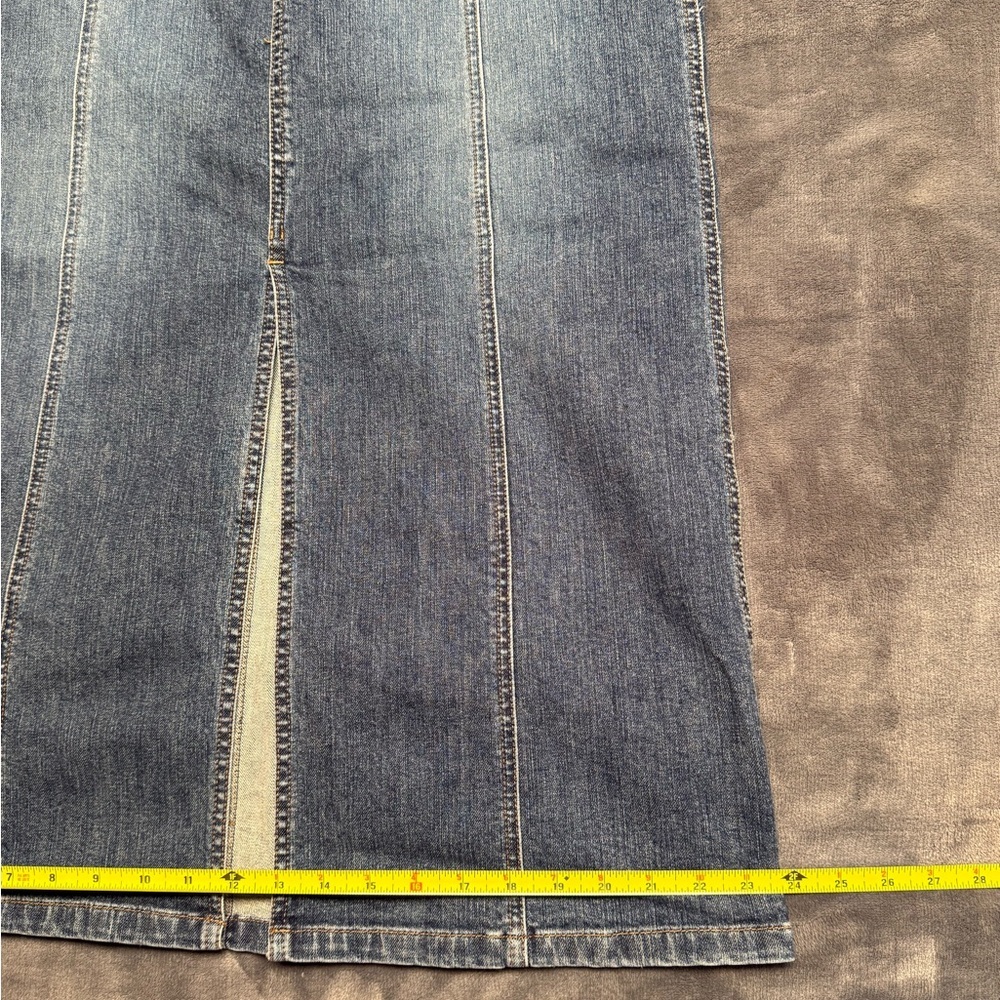 Classic Blue Denim Midi Skirt - Picture 5 of 6